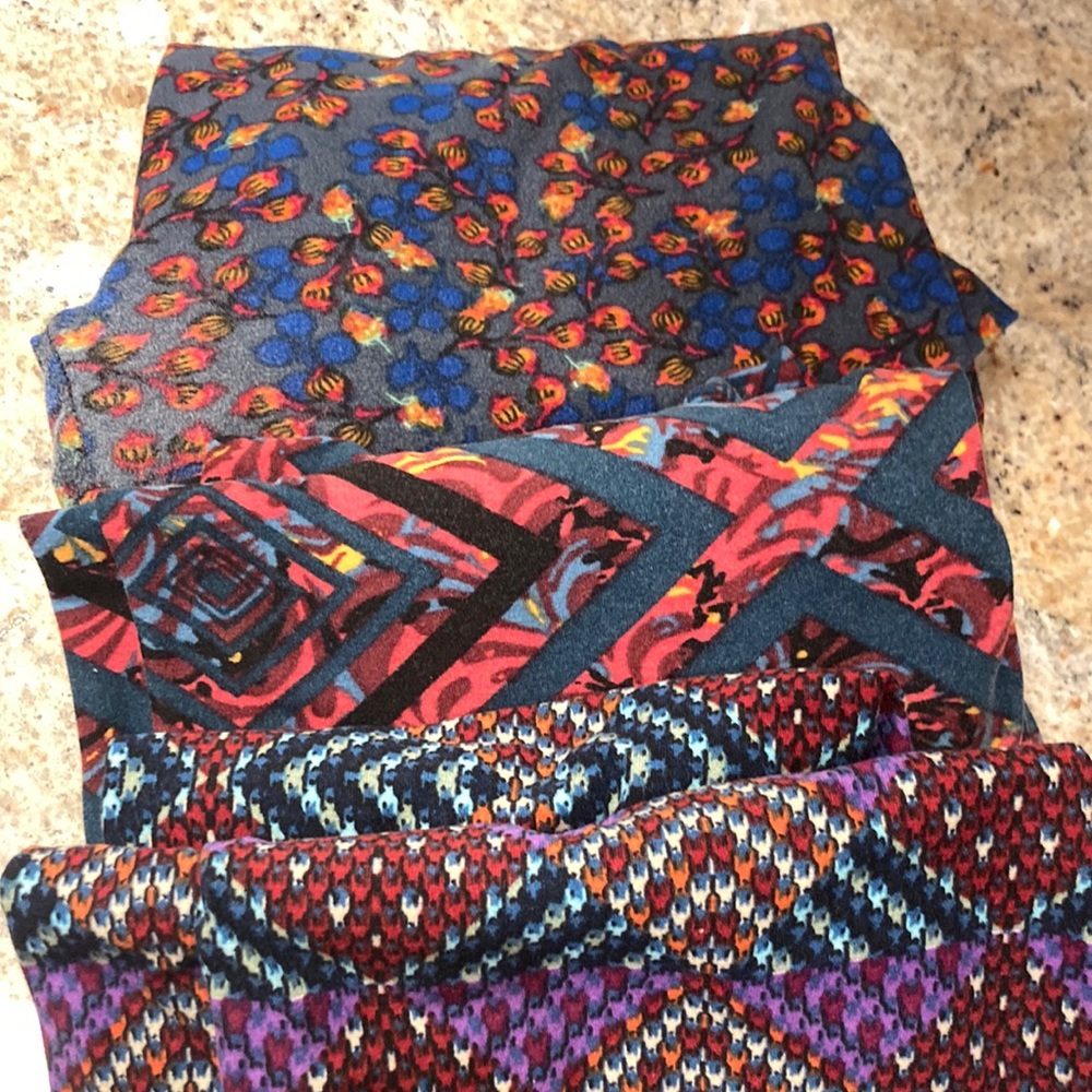 Lularoe one size leggings - 3 pair bundle